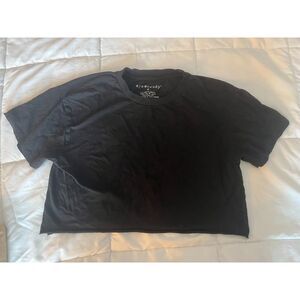 Eye Candy Women’s Black Cropped T-Shirt - Size Medium